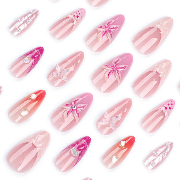 12 Sizes-24 Pcs Press On Nails JP3431
