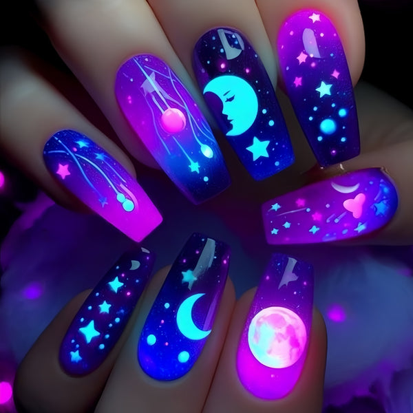 12 Sizes-24 Pcs Press On Nails Y1842