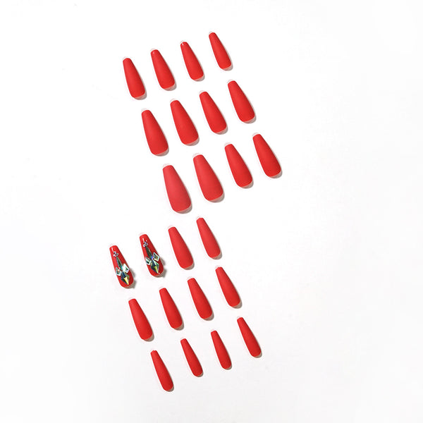 12 Sizes-24 Pcs Press On Nails JP1275