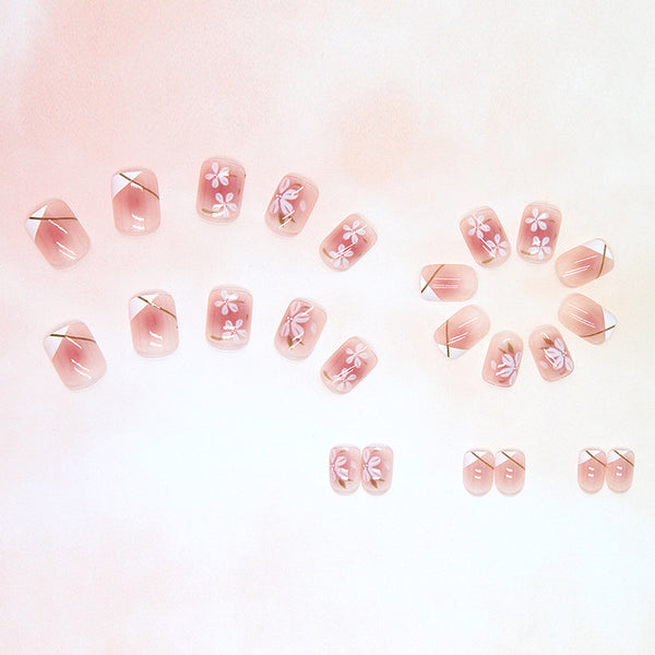 12 Sizes-24 Pcs Press On Nails R516