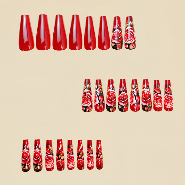 12 Sizes-24 Pcs Press On Nails Y442