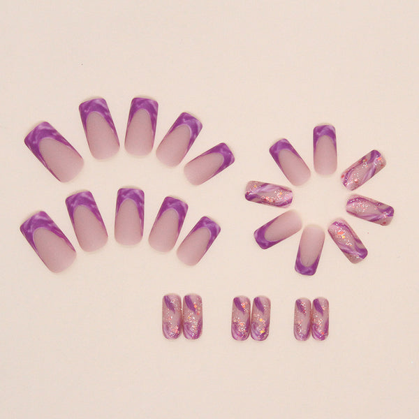 12 Sizes-24 Pcs Press On Nails W930