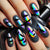12 Sizes-24 Pcs Press On Nails Y1091