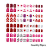 12 Sizes-24 Pcs Press On Nails Vday-3-24pcs