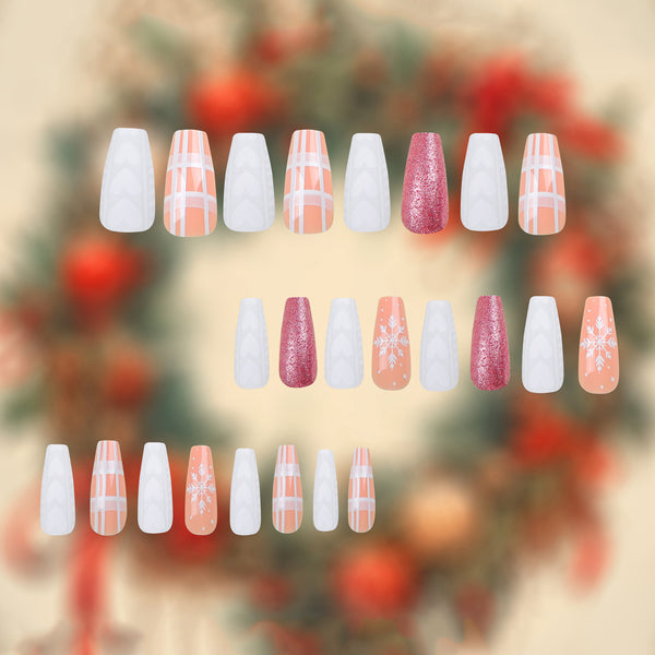 12 Sizes-24 Pcs Press On Nails JP2682