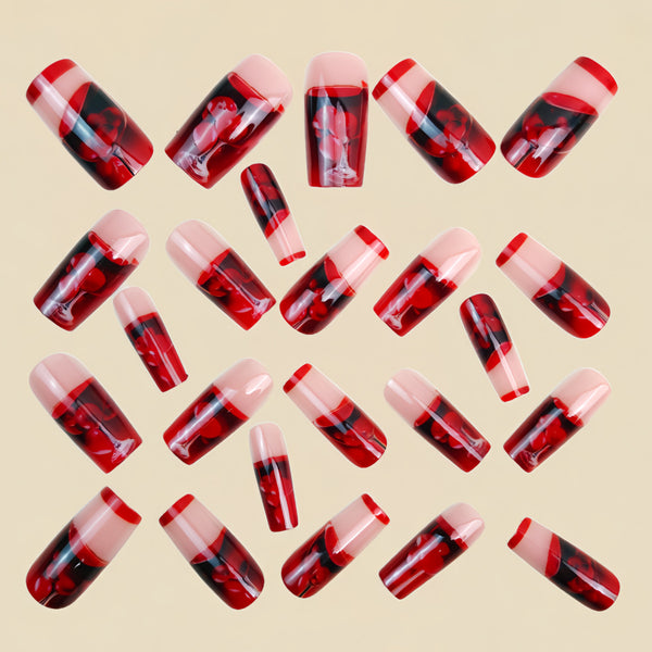 12 Sizes-24 Pcs Press On Nails Y1722