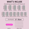 12 Sizes-24 Pcs Press On Nails K217