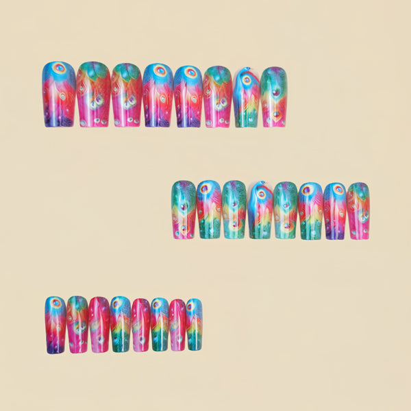 12 Sizes-24 Pcs Press On Nails Y1639