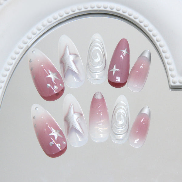 12 Sizes-24 Pcs Press On Nails W2010