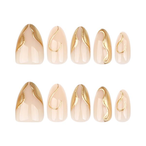 12 Sizes-24 Pcs Press On Nails JP3721