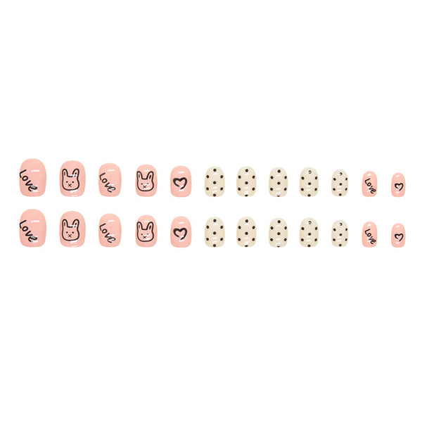 12 Sizes-24 Pcs Press On Nails K003