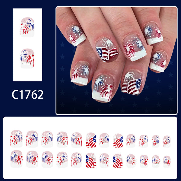 12 Sizes-24 Pcs Press On Nails C1762