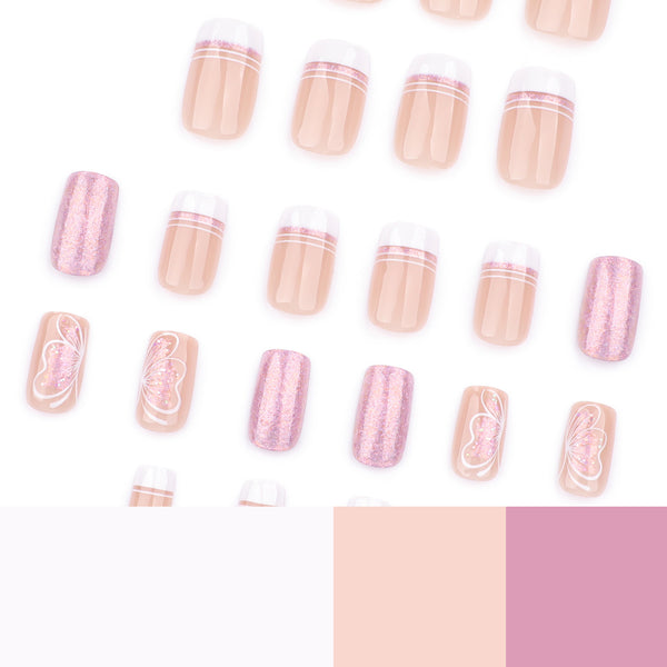 12 Sizes-24 Pcs Press On Nails JP3767