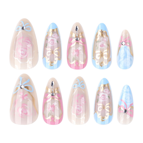 12 Sizes-24 Pcs Press On Nails JP3918