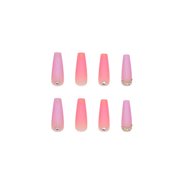 12 Sizes-24 Pcs Press On Nails Z154