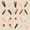 12 Sizes-24 Pcs Press On Nails Y444