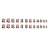 12 Sizes-24 Pcs Press On Nails W1419