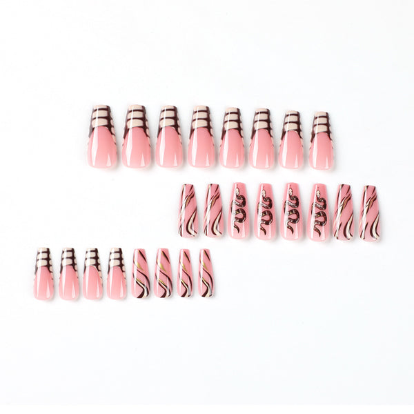 12 Sizes-24 Pcs Press On Nails JP2092
