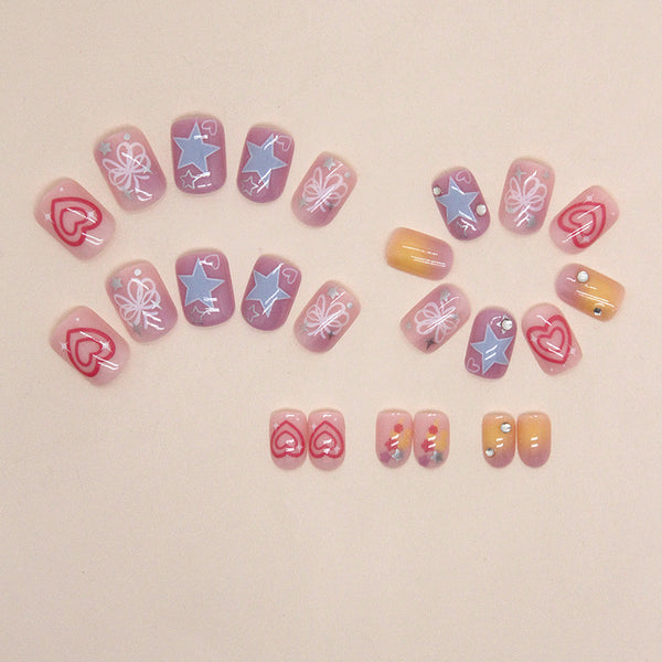 12 Sizes-24 Pcs Press On Nails Z806