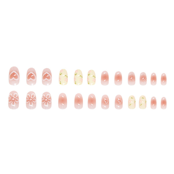 12 Sizes-24 Pcs Press On Nails R947