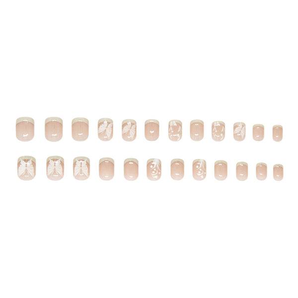 12 Sizes-24 Pcs Press On Nails R938