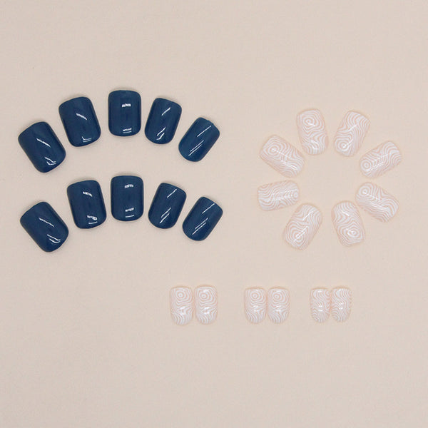 12 Sizes-24 Pcs Press On Nails W1139