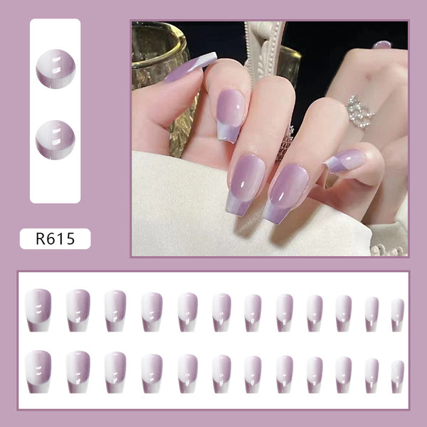 12 Sizes-24 Pcs Press On Nails R601