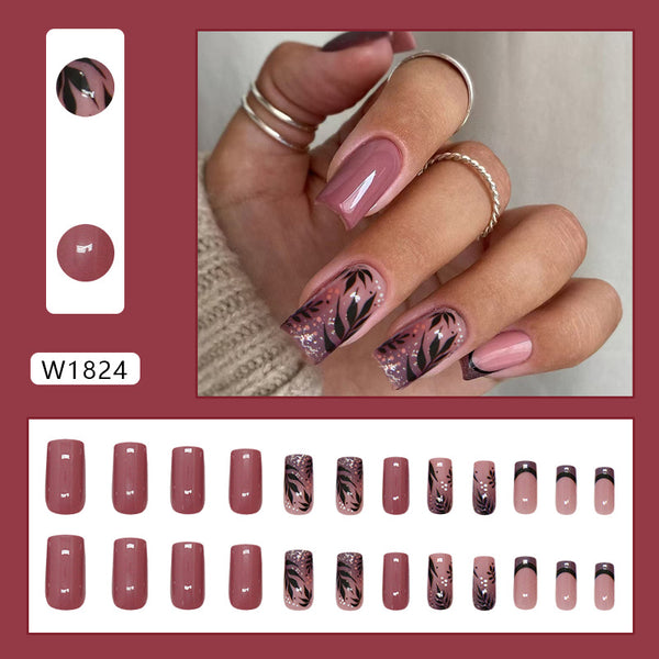 12 Sizes-24 Pcs Press On Nails W1824