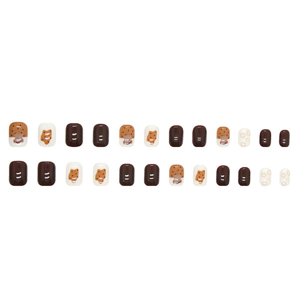 12 Sizes-24 Pcs Press On Nails R736