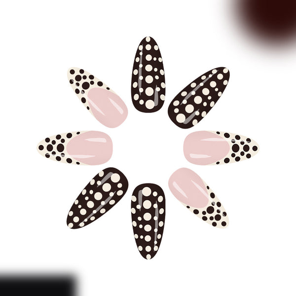 12 Sizes-24 Pcs Press On Nails C1369