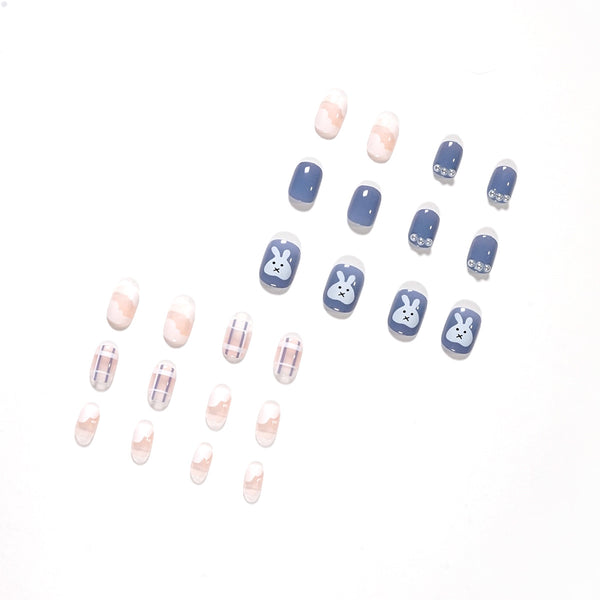 12 Sizes-24 Pcs Press On Nails JP1373