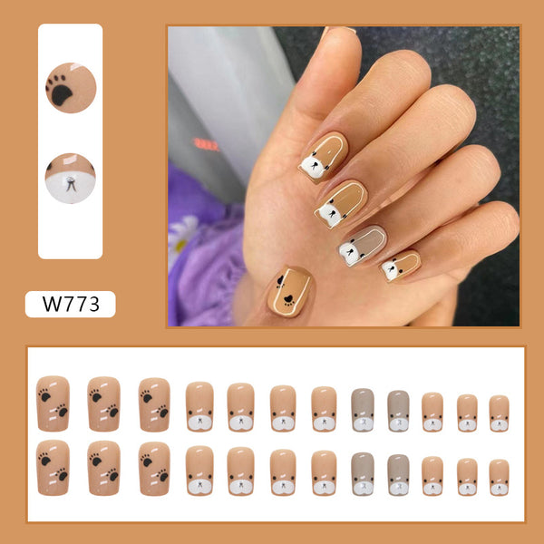 12 Sizes-24 Pcs Press On Nails W773