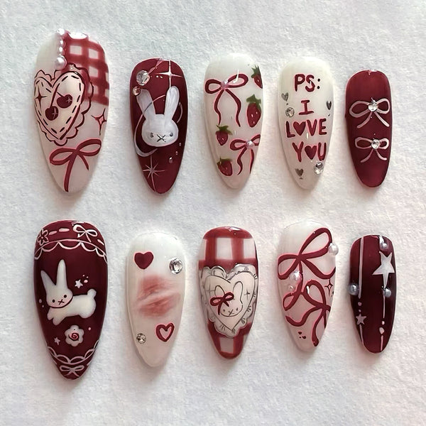 12 Sizes-24 PcsPress On Nails Z1160