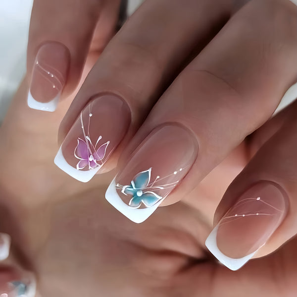 12 Sizes-24 Pcs Press On Nails Y019