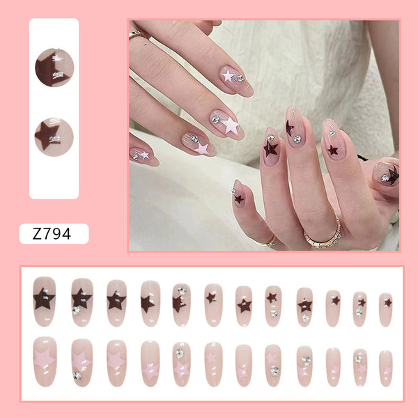 12 Sizes-24 Pcs Press On Nails Z794