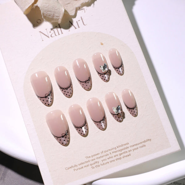 12 Sizes-24 Pcs Press On Nails JL0686
