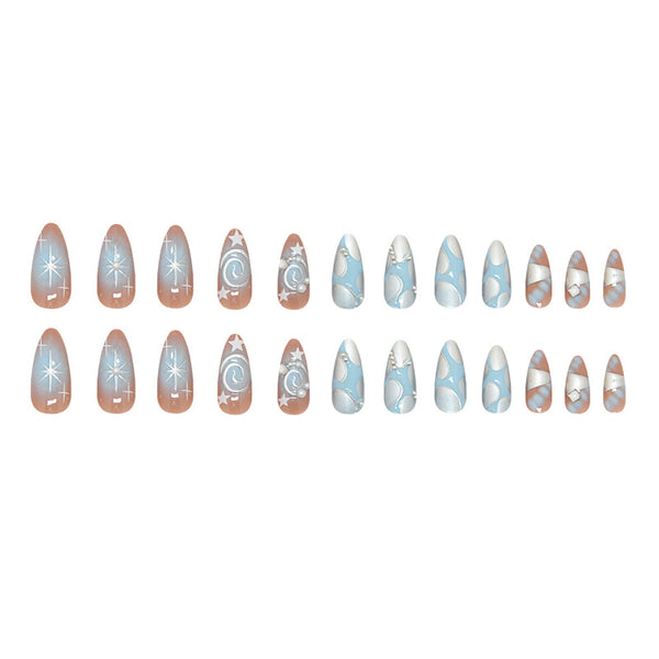 12 Sizes-24 PcsPress On Nails Z1132
