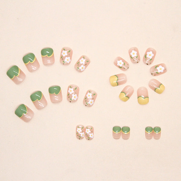 12 Sizes-24 Pcs Press On Nails R760