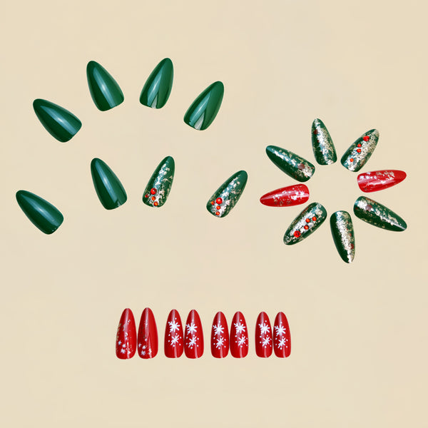 12 Sizes-24 Pcs Press On Nails Y1238
