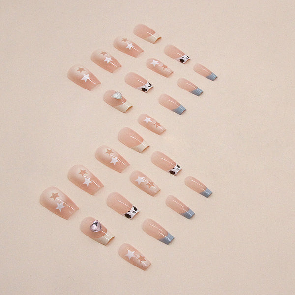 12 Sizes-24 Pcs Press On Nails Z811