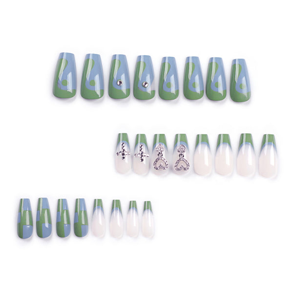 12 Sizes-24 Pcs Press On Nails JP2971