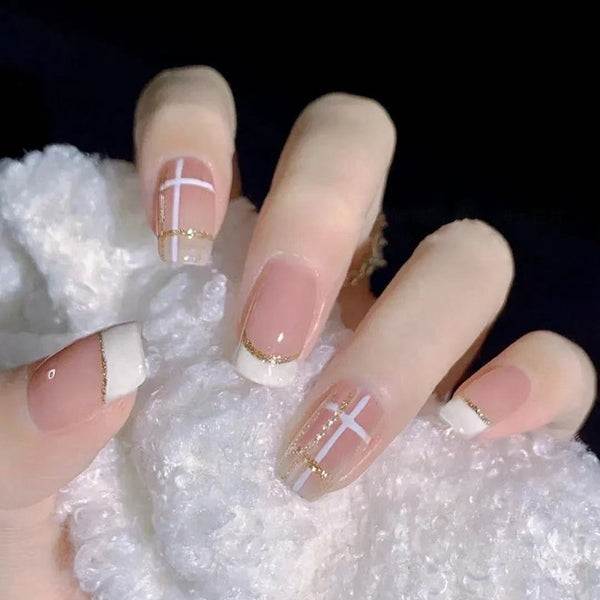 12 Sizes-24 Pcs Press On Nails R921