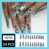 12 Sizes-24 Pcs Press On Nails Y078