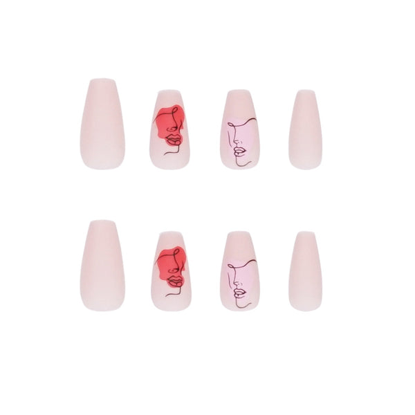 12 Sizes-24 Pcs Press On Nails JP1433