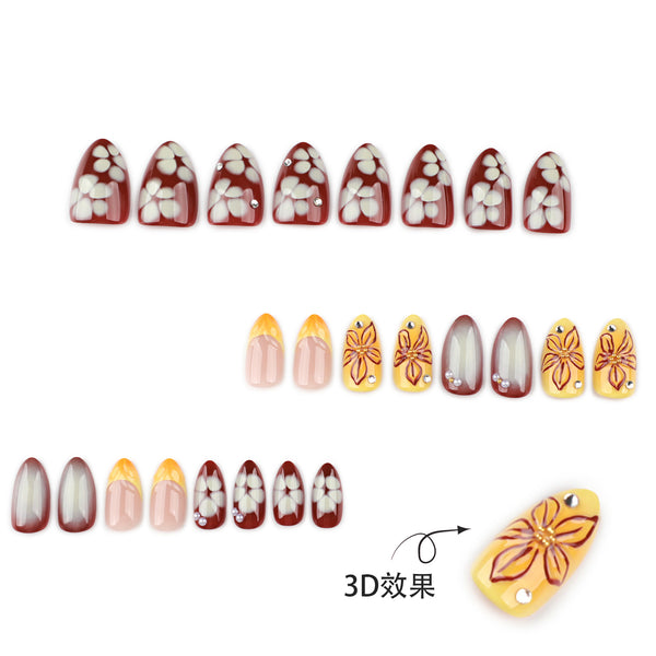 12 Sizes-24 Pcs Press On Nails JP3950