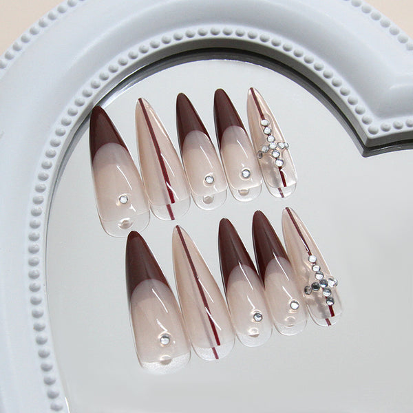 12 Sizes-24 Pcs Press On Nails Z1012