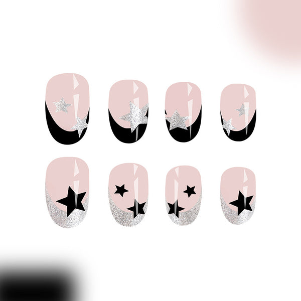 12 Sizes-24 Pcs Press On Nails C630