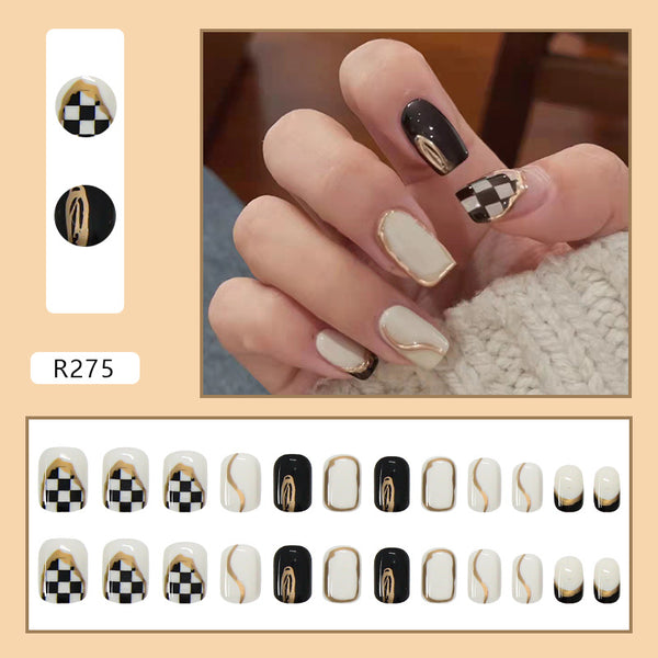 12 Sizes-24 Pcs Press On Nails R241
