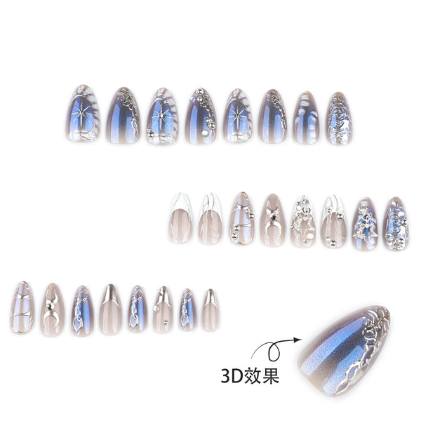 12 Sizes-24 Pcs Press On Nails JP4121