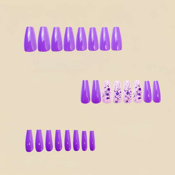 12 Sizes-24 Pcs Press On Nails Y499